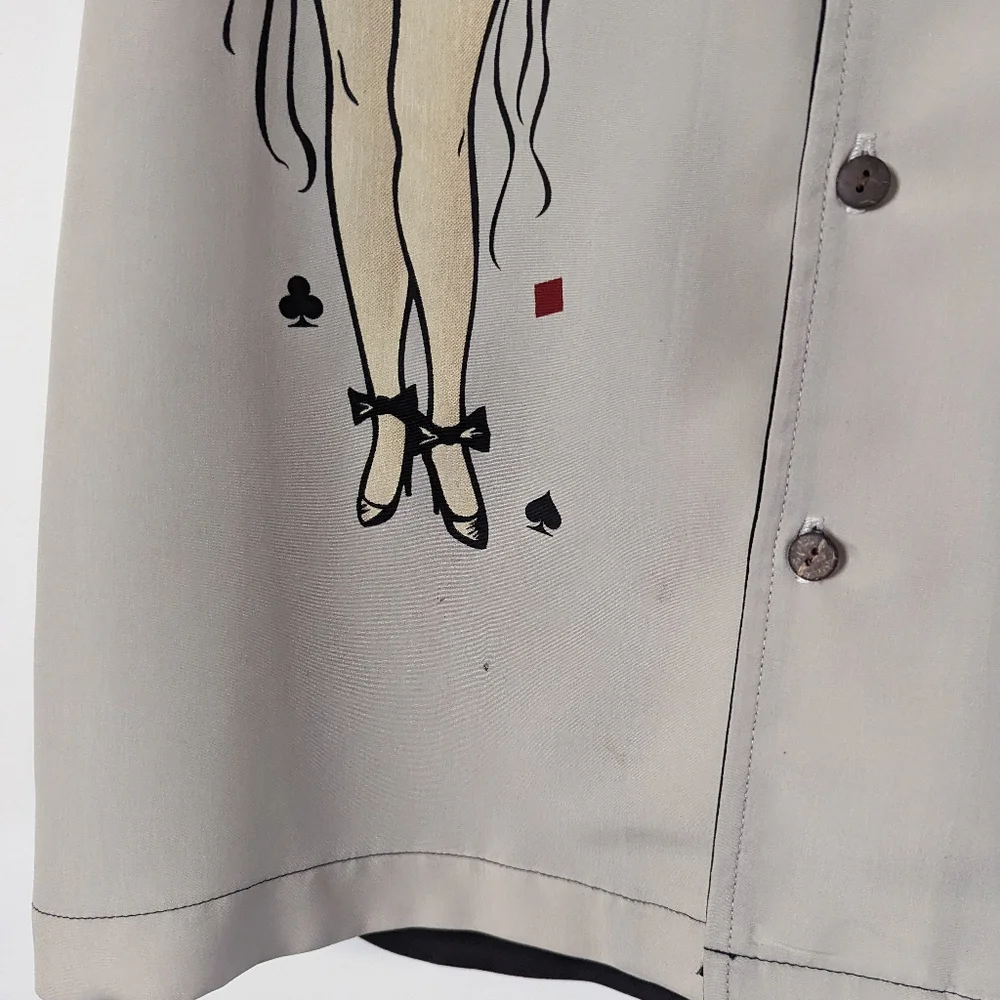 Lucky 13 Retro Button Up pinup woman with fez and tassel small - Picture 3 of 10